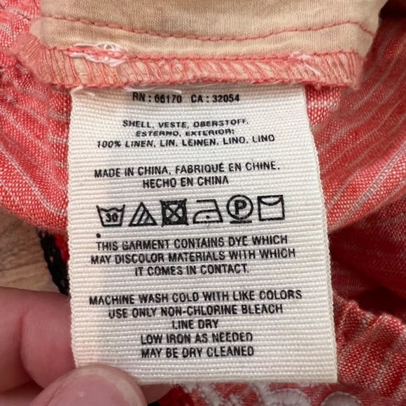 Anthropologie By Anthropologie Beach Comber Linen Embroidered High Rise Shorts - Picture 5 of 6